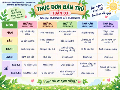THỰC ĐƠN TUẦN 7 (NĂM HỌC 2026-2027)