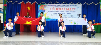 TRƯỜNG TIỂU HỌC PHÚ TÂN: KHAI MẠC HỘI KHỎE PHÙ ĐỔNG VÒNG TRƯỜNG - NĂM HỌC 2023-2024