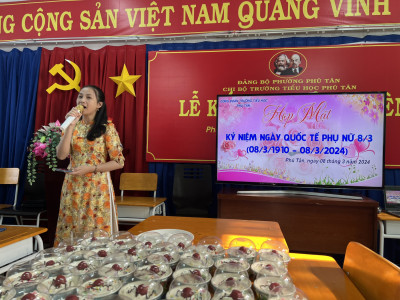 CÔNG ĐOÀN TRƯỜNG TIỂU HỌC PHÚ TÂN TỔ CHỨC KỈ NIỆM NGÀY QUỐC TẾ PHỤ NỮ 8/3