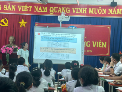 TRƯỜNG TIỂU HỌC PHÚ TÂN TỔ CHỨC CHUYÊN ĐỀ "ỨNG DỤNG DẠY HỌC TOÁN SONG NGỮ CHO HỌC SINH LỚP 3"
