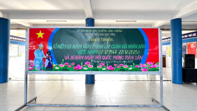 TRƯỜNG TIỂU HỌC PHÚ TÂN TỔ CHỨC SINH HOẠT DƯỚI CỜ - KỶ NIỆM 81 NĂM NGÀY THÀNH LẬP QUÂN ĐỘI NHÂN DÂN VIỆT NAM