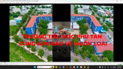 Trường tiểu học Phú Tân tập luyện cùng Kun bảo vệ muôn loài năm 2026