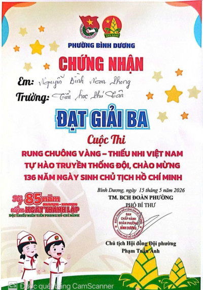 🌟 🌟 LIÊN ĐỘI TRƯỜNG TIỂU HỌC PHÚ TÂN THAM GIA LỄ KỶ NIỆM 85 NĂM NGÀY THÀNH LẬP ĐỘI VÀ ĐẠT THÀNH TÍCH CAO "THIẾU NHI PHÚ TÂN - XỨNG DANH CHÁU NGOAN BÁC HỒ" ❤️