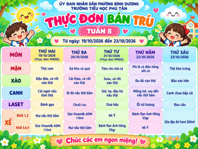 THỰC ĐƠN TUẦN 9 (NĂM HỌC 2026-2027)