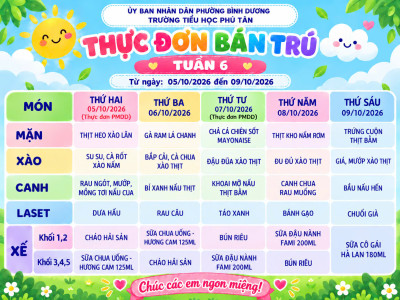 THỰC ĐƠN TUẦN 7 (NĂM HỌC 2026-2027)