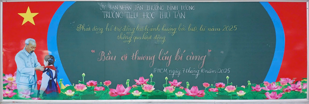 TRƯỜNG TIỂU HỌC PHÚ TÂN TỔ CHỨC QUYÊN GÓP ỦNG HỘ ĐỒNG BÀO BỊ ẢNH HƯỞNG BÃO SỐ 10.